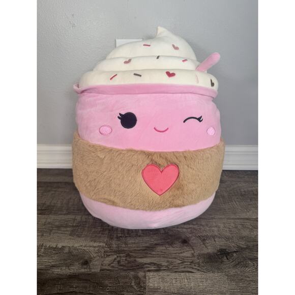 Squishmallow Jenny The Pink Latte 18” NEW With Tags Valentines Day 2025 - Picture 9 of 9